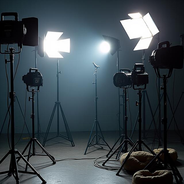 Film lighting equipment setup