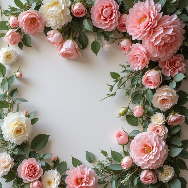 Floral wall Instagram backdrop