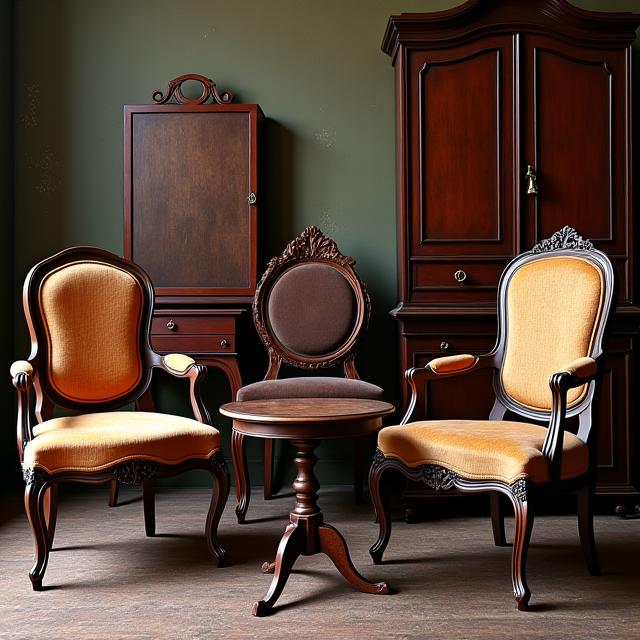 Period furniture for film props