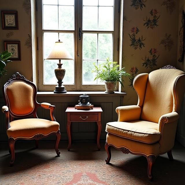 Vintage furniture photo props